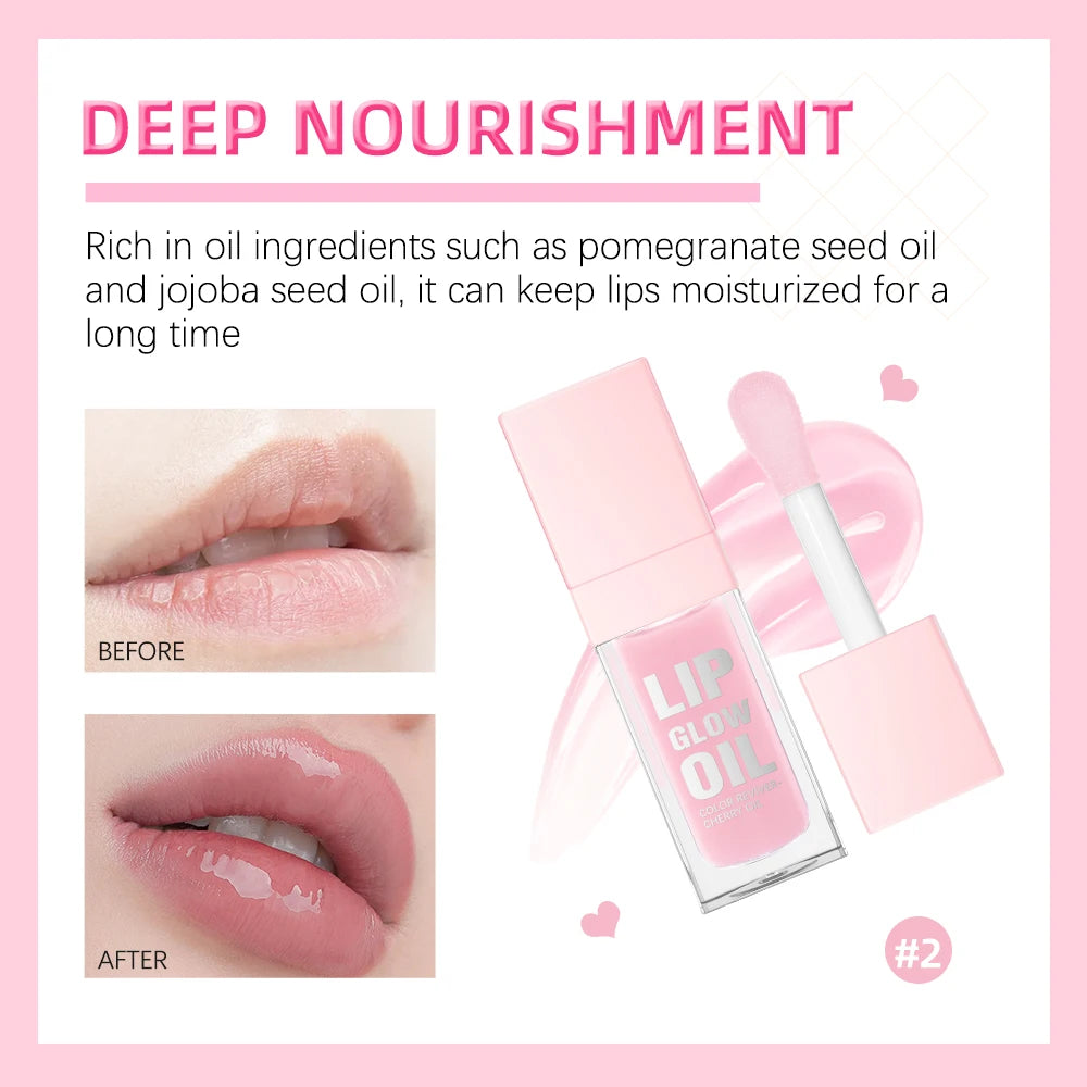 Tinted Glow Lip Oil Set Long Lasting Moisturizing Deep Hydrating Diminishes Lip Lines Waterproof Lipstick Natural Lip Makeup Kit Oasis Select