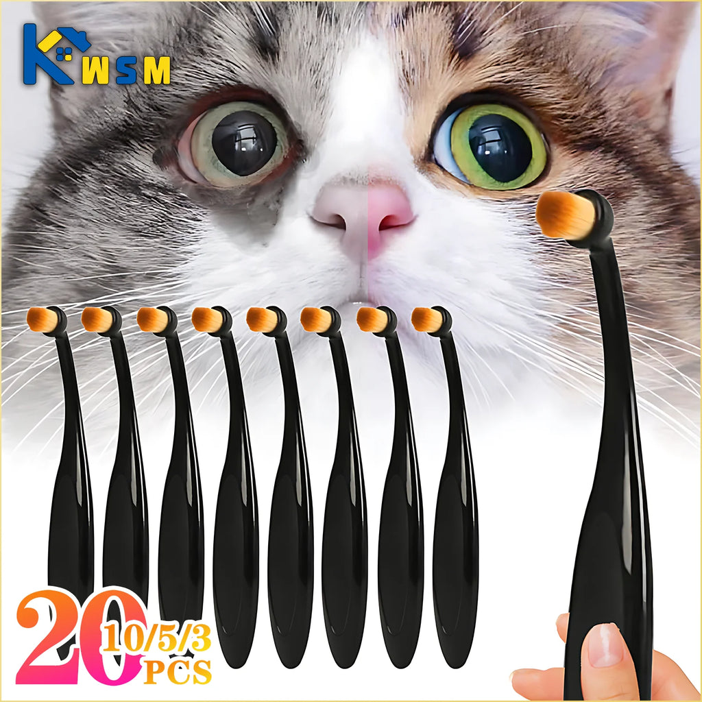 Pet Tear Stain Removal Brush Eye Cleaning Tear Stain Powder Brush Eye Poo Brush Makeup Brush Eye Cleaning Tool for Dog and Cat Oasis Select