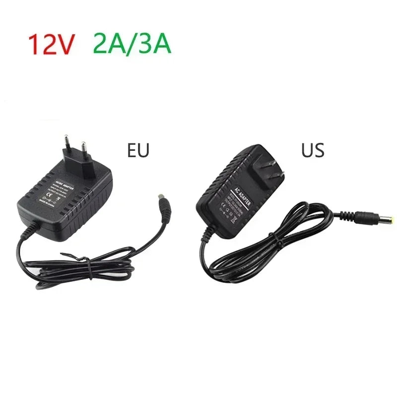 12Volt LED Power Adapter AC 110V-220V To DC 12V Power Supply Transformer 1A 2A 3A EU US Converter Adaptor For Led Light Strips Oasis Select