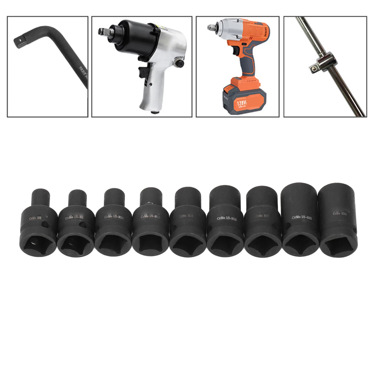 Tap Socket Tap Sockets Cr Molybdenum Steel 1/2 Inch Drive Socket Set for Electric Pneumatic Hand Wrench Oasis Select