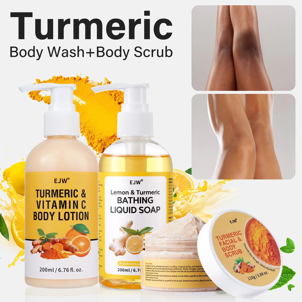Turmeric Brightening Body Wash – Deep Cleansing Shower Gel Brightening Body Wash Oasis Select
