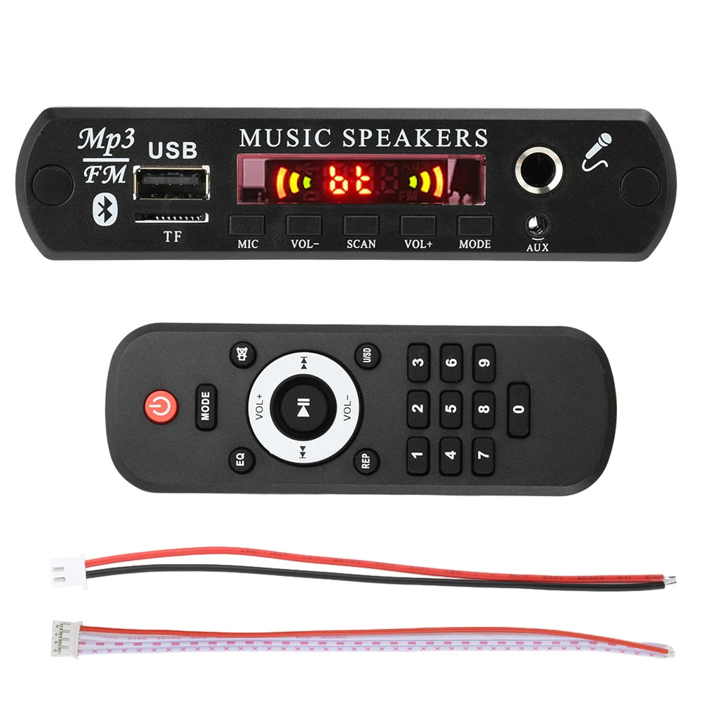 DC 12V Bluetooth 5.0 MP3/WMA/WAV/FLAC/APE Audio Decoder Board With Remote Control Without Amplifier For Car Music Player Oasis Select