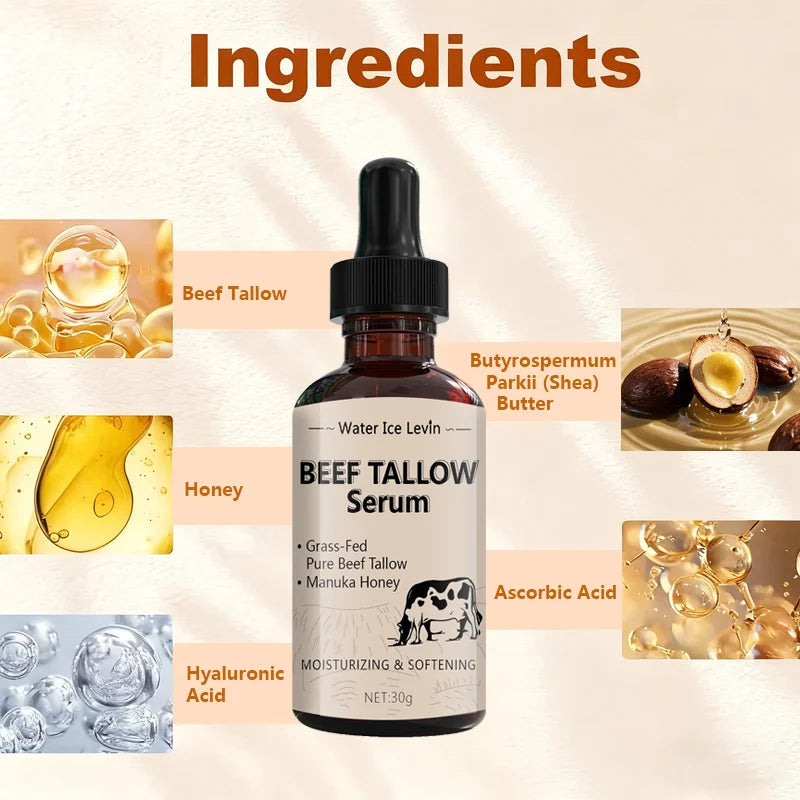 Beef Tallow Serum – Manuka Honey & Hyaluronic Acid | All Skin Face Serum Oasis Select