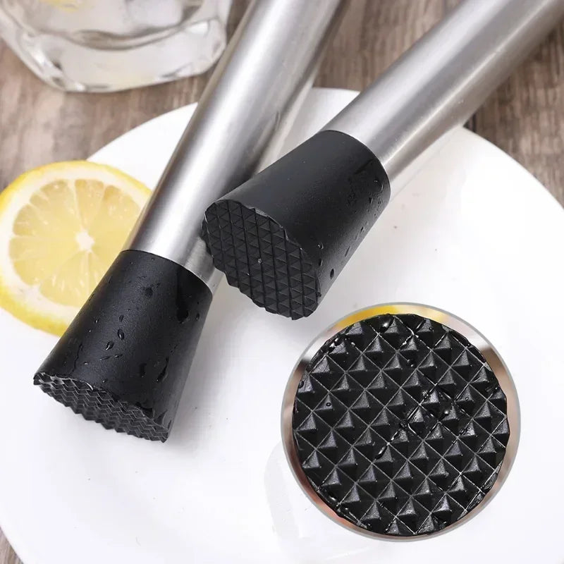 Stainless Steel Crushed Ice Hammer Multifunctional Popsicle Sticks Cocktail Swizzle Stick Fruit Lemon Muddle Pestle Bar Tools Oasis Select