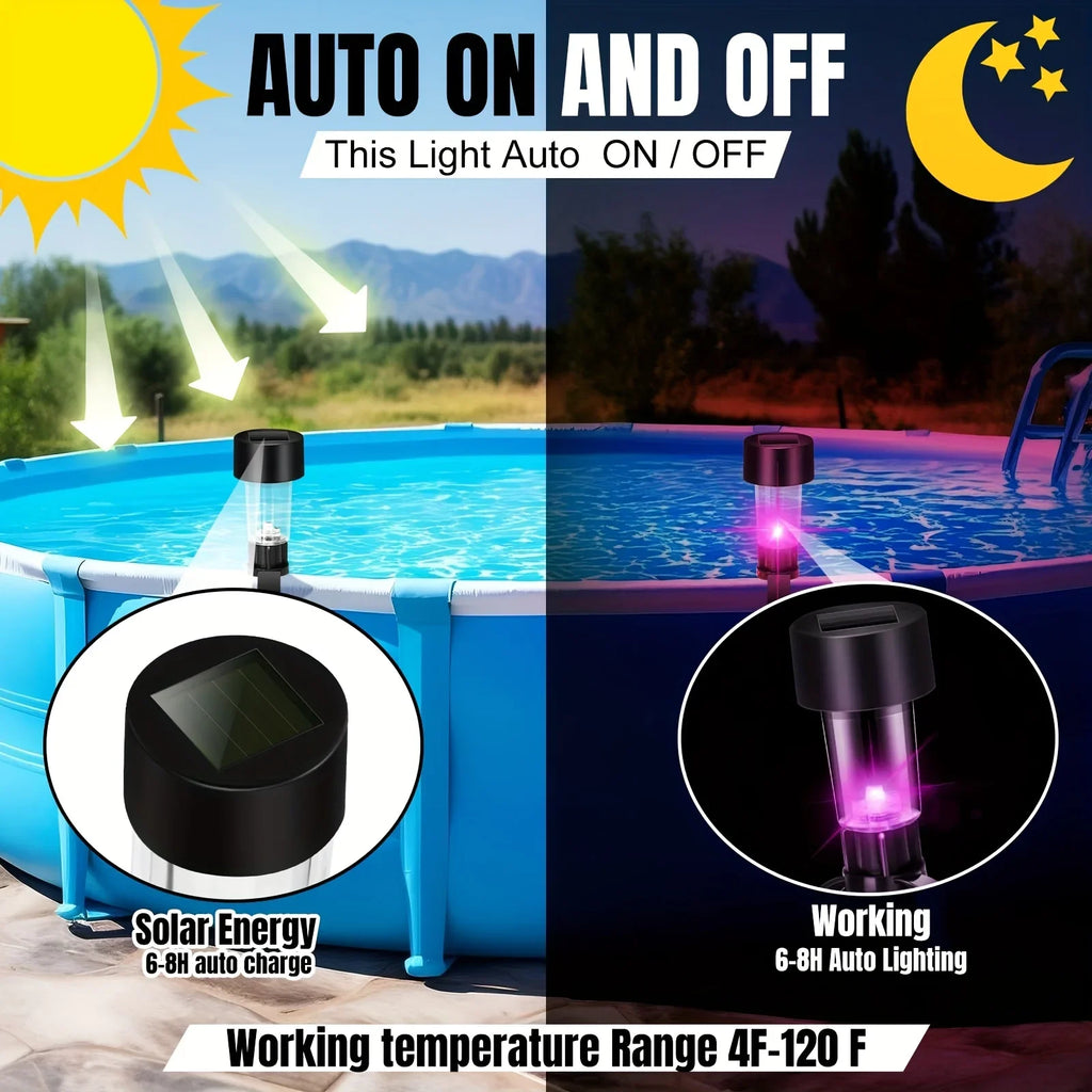 Solar LED Pool Rail Lights | IP44 Waterproof | 1–6 Pcs
