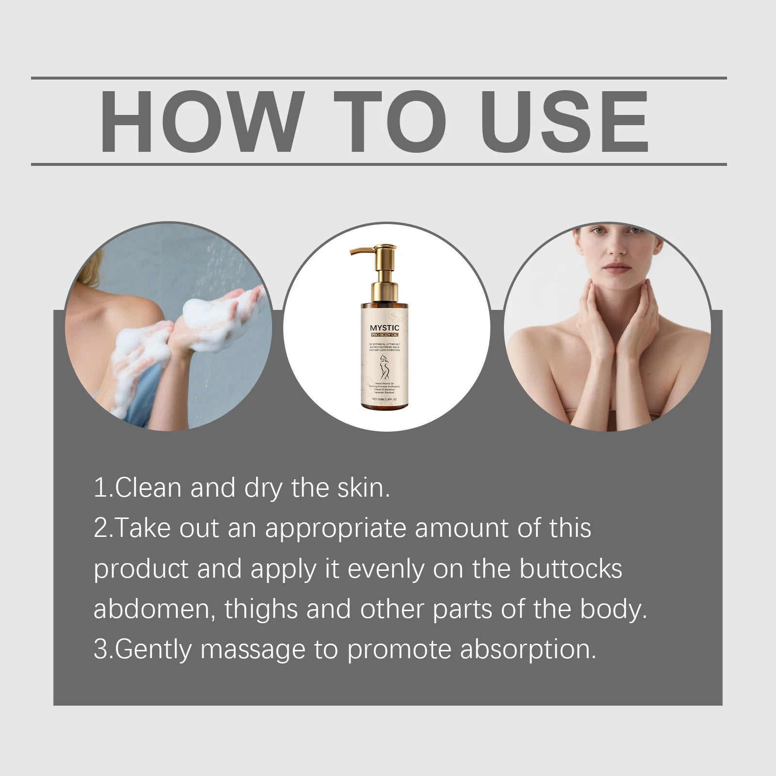 Anti-Aging Body Care Oil Increased Skin Firmness Smooth Texture Skin-Friendly Improve Rough Skin Nourishes Skin Body Massage Oil Oasis Select