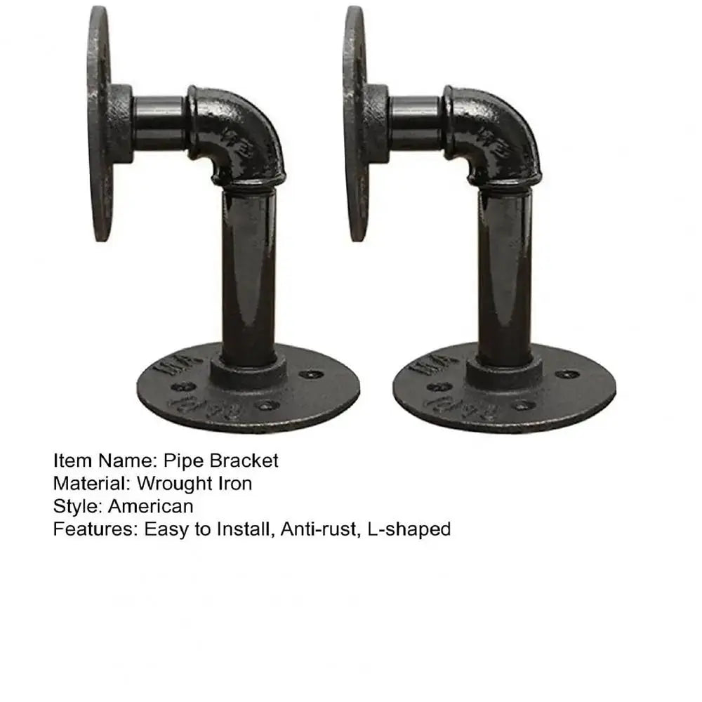 Heavy Duty Floating Shelf Bracket | Black Metal Wall Mount