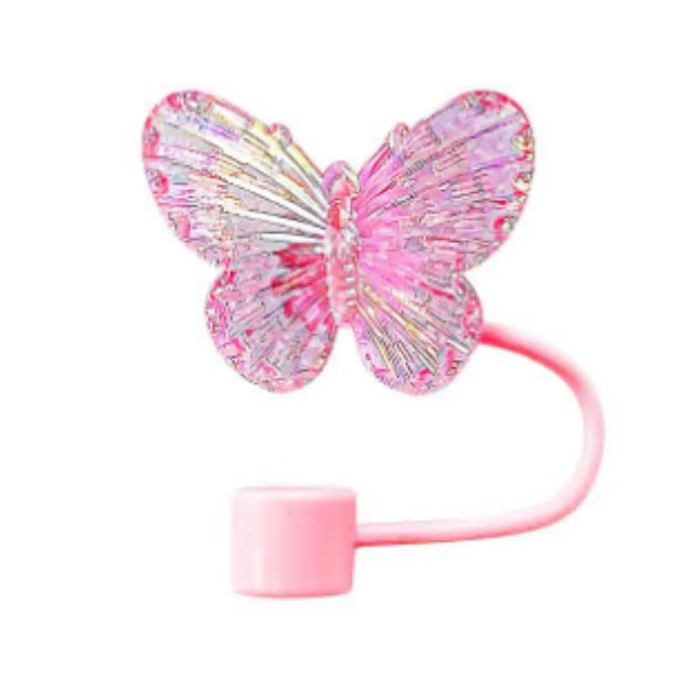 1PC Laser Butterfly Straw Plug Dust Cap For Stanley 30&40Oz Tumbler Reusable 10mm Sippy Cover Water Cup Decoration Accessories Oasis Select B