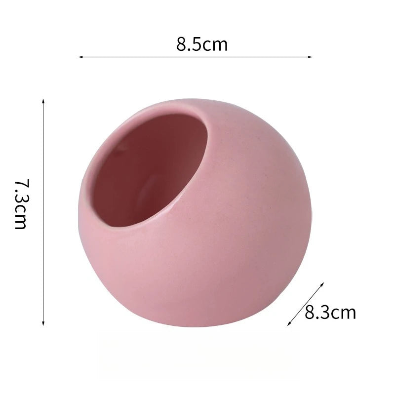 Bite Resistant Ceramic Bird Feeder Anti Splash Anti Spill Food Water Bowl Small Bird Feeding Container Pet Bird Supplies Oasis Select pink