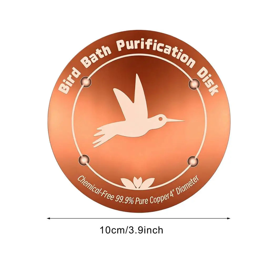 1PC Bird Bath Copper Disk Purification Disk Garden Outdoor Feeder Tray Cleaner Bird Bath Water Fountain Fishpond Lawn Backyard Oasis Select C