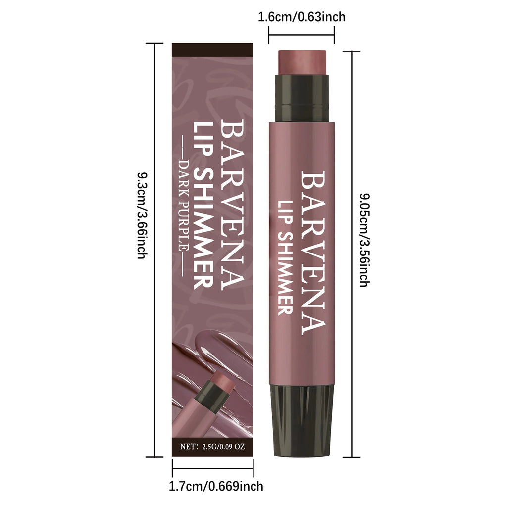 Lip Shimmer Dark Purple Tinted Lip Balm Stick Long Lasting Hydration with Natural Glowy Finish Moisturizing & Nourishing Makeup Oasis Select