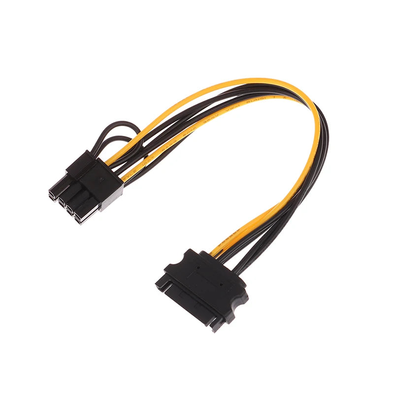 1Pc 15Pin SATA Male to 8Pin(6+2) PCI-E Power Supply Cable 20cm Graphics Card Power Converter Cable Oasis Select