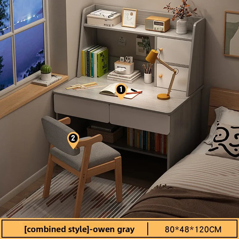 Computer desk desktop bookshelf integrated learning writing desk primary and secondary school students bedroom desk Oasis Select