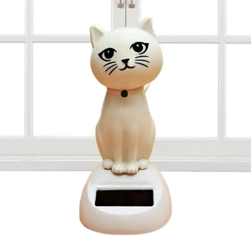 Solar Shaking Cat Car Decoration Cartoon Cat Toy Dashboard Decorations Solar Shaking Head Doll Black Cat Small Gadget Decor Oasis Select