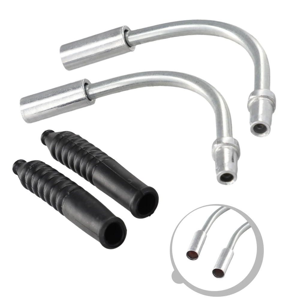 2sets Aluminum Alloy Iron V Brake Elbow Dust Cover Silver MTB Bicycles V Brakes Elbow Accessories Brake Accessories Parts Oasis Select 90