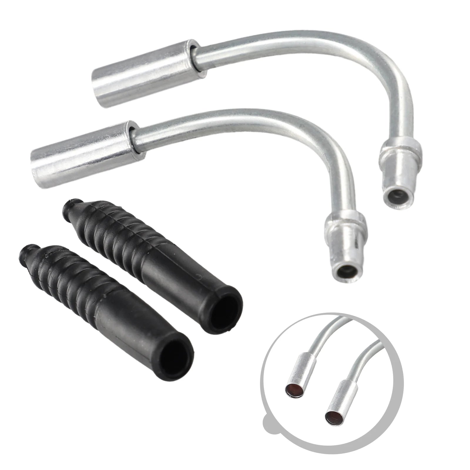 2sets Aluminum Alloy Iron V Brake Elbow Dust Cover Silver MTB Bicycles V Brakes Elbow Accessories Brake Accessories Parts Oasis Select 90