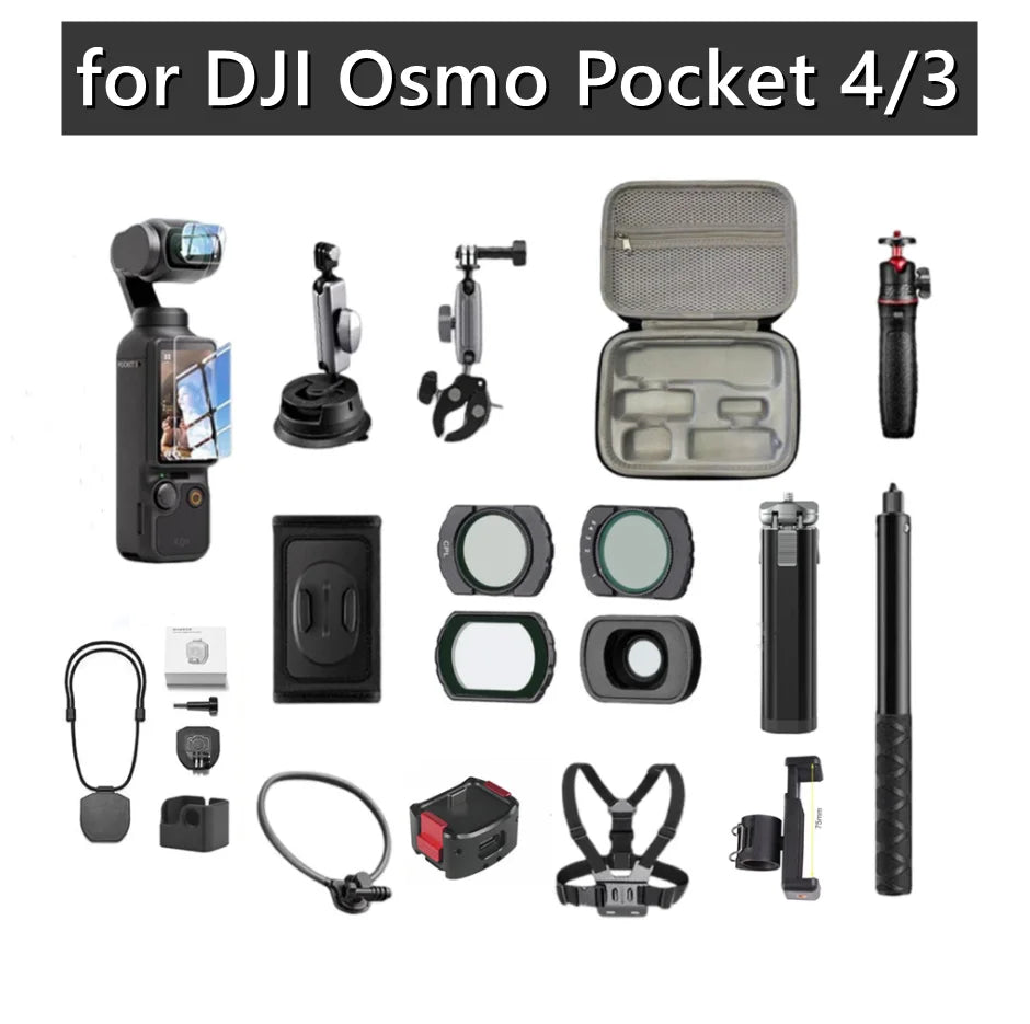 DJI Osmo Pocket 3/4 Accessories Kit – Case, Tripod & Mount