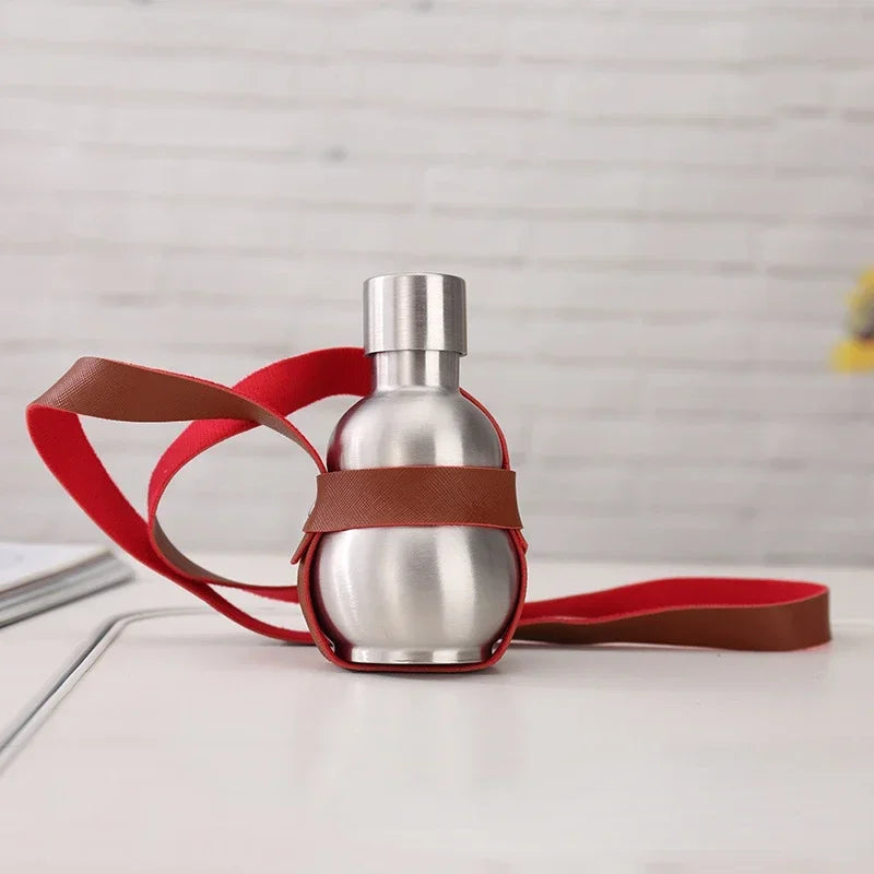 Portable Hip Flask Wine Jug Gourd Bottle, 500ml 1500ml 2500ml Water Stainless Steel for Outdoor Boating Bday Accessories Gift Oasis Select 250ml