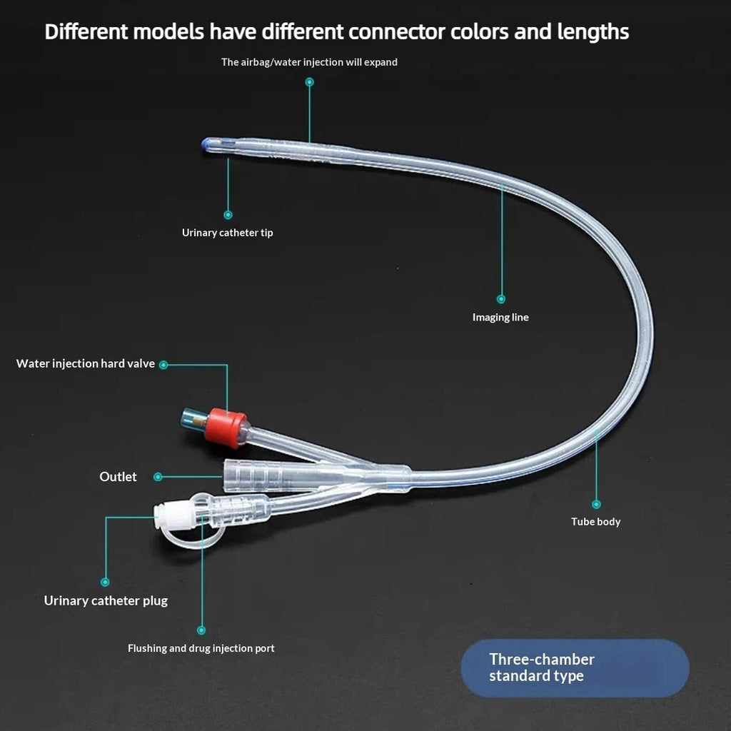 1 Piece 2 Way 3 Way Urinary Disposable Silicone Foley Catheter Flushing Tube Teaching Consumables Oasis Select A9