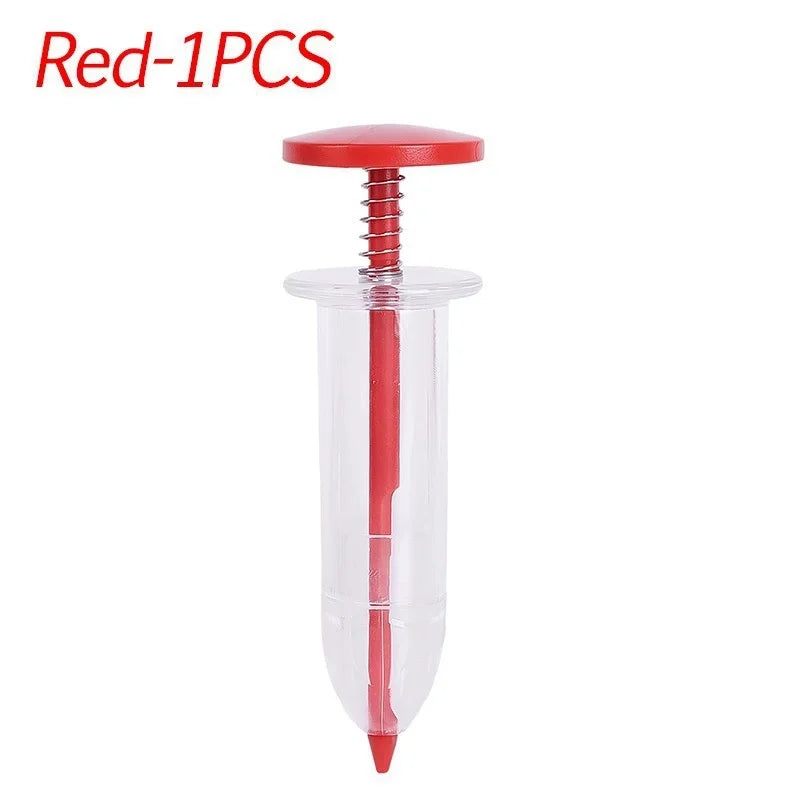 Manual Seed Sower Adjustable Seed Depth Hand Planter with Seed Spacing Control Seed for Vegetables Flowers Garden Tool Oasis Select Red 1pcs