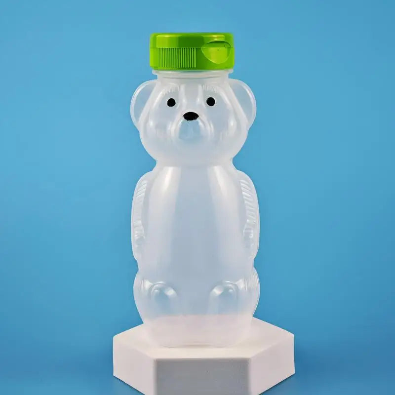 Cartoon Honey Bear Straw Cup with Flexible Straws Leak-Proof Squeezable Cup Cute Squeezable Leak Resistant Cup For Babies Oasis Select Green Without straw