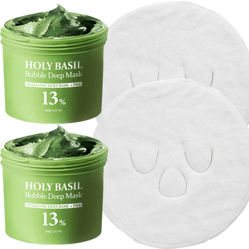 Holy Basil Bubble Clay Mask 90g – Blackhead & Pore Cleanser Bubble Clay Mask Oasis Select D