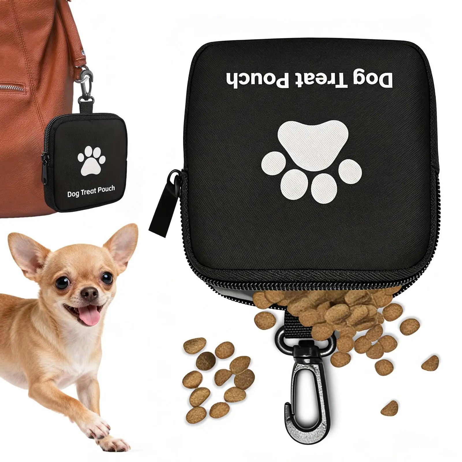 Portable Dog Treat Bag Outdoor Training Dog Food Pocket Leakproof Multifunctional Dog Reward Waist Bags Pet Supplies Oasis Select