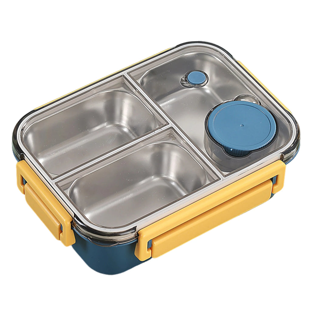 3-Compartment Insulated Stainless Steel Bento Lunch Box