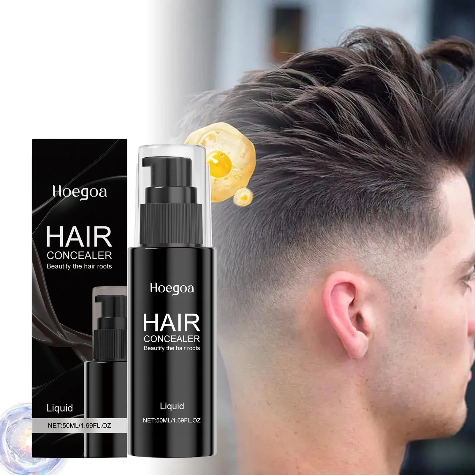 50ml Hair Root Concealer Hairline Shadow Root Cover Up Forehead Makeup Fluffy Hair Long Lasting Waterproof Hair Concealer Liquid Oasis Select