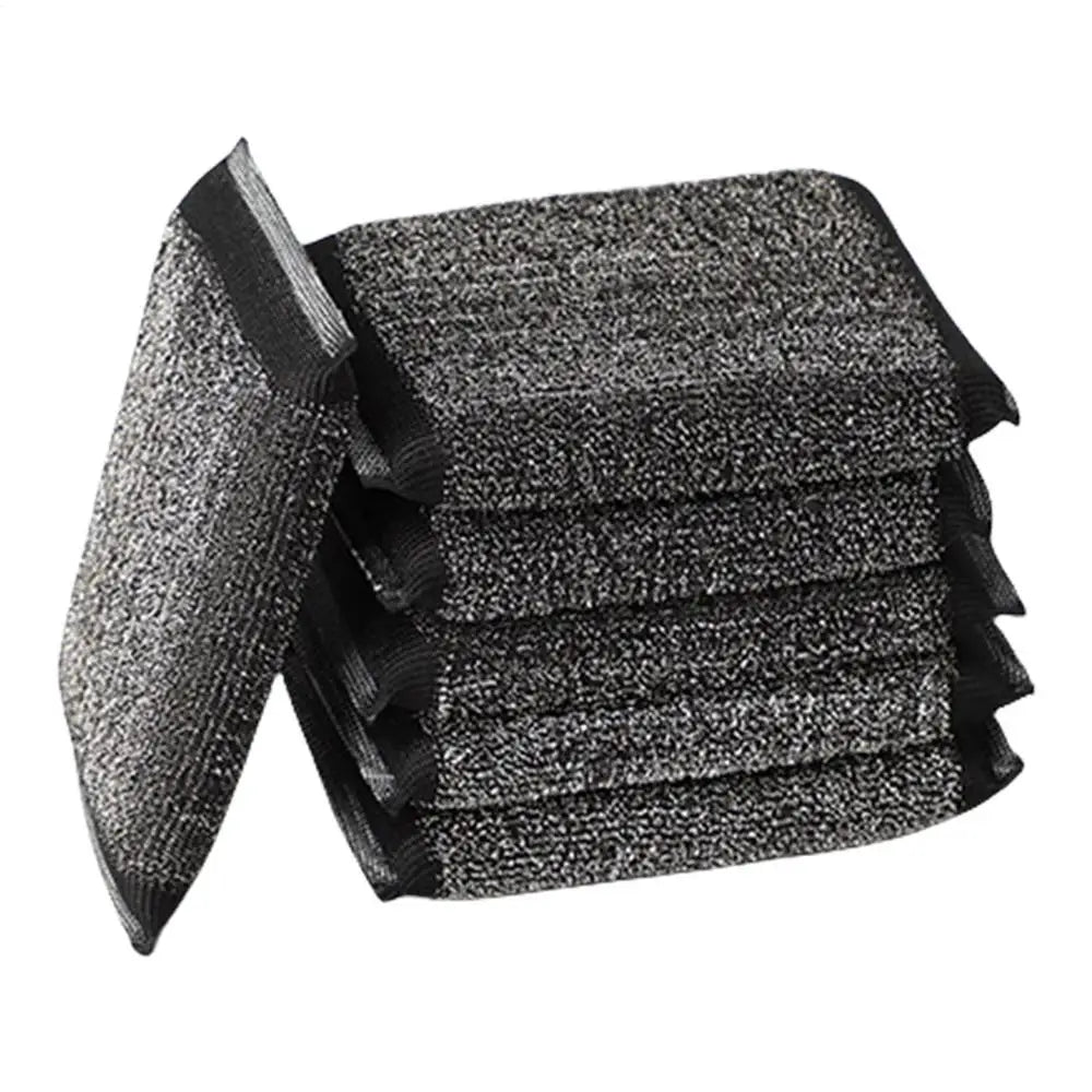 6Pcs Kitchen Dishwashing Sponge Does Not Hurt Pot Brush Pot Artifact Household Scratch-free Sponge Wipe Brush Cleaning tools Oasis Select Black 6Pcs