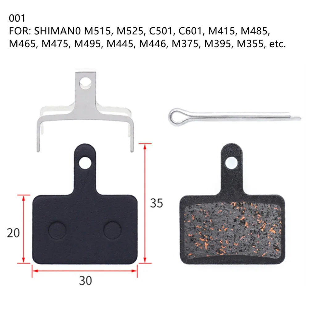 Bicycle E-Scooter Metal+Resin Sintered Disc Brake Pads For SHIMAN0/M355/M515 Etc Cycling Bike Disc Brake Pad Parts Oasis Select A