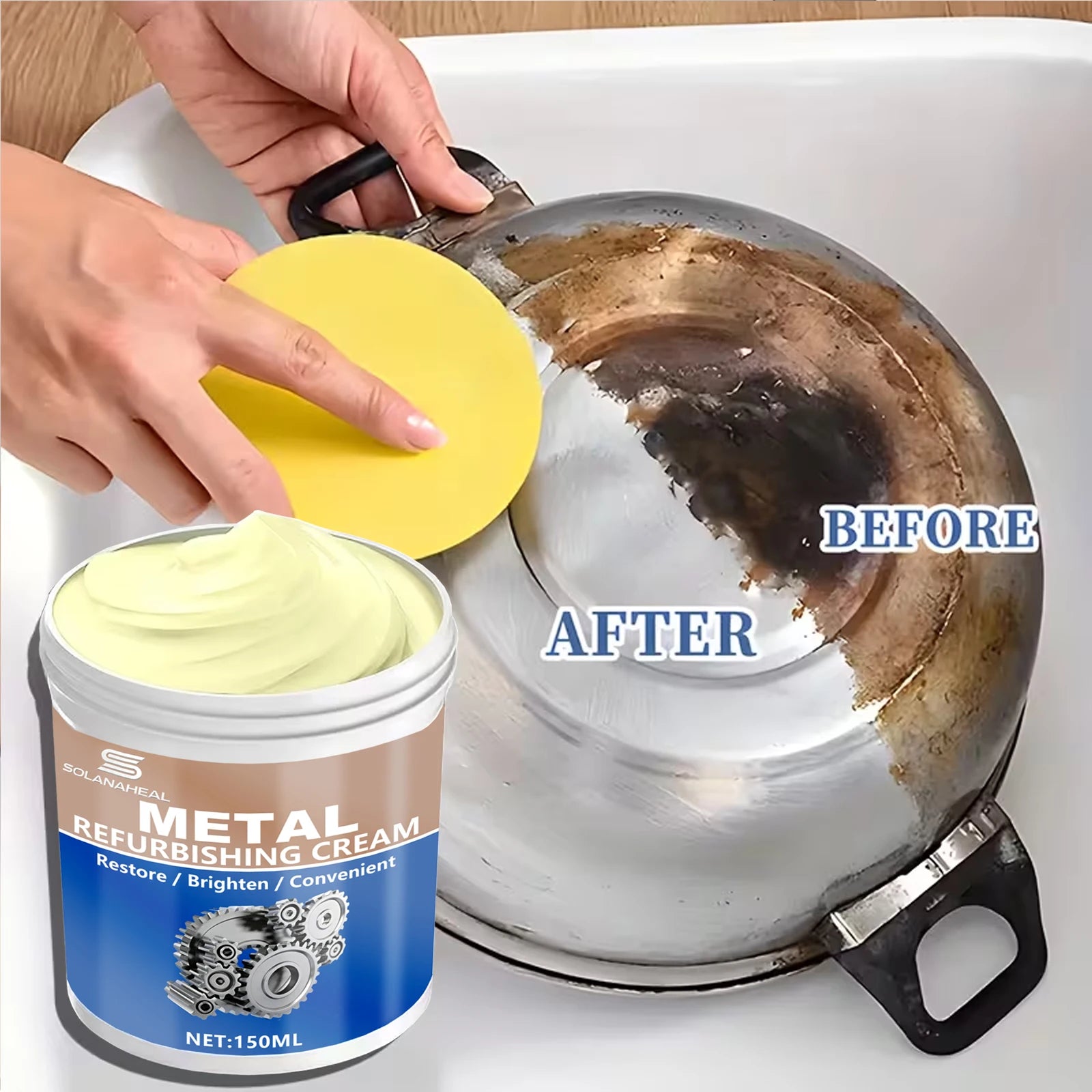 Professional Metal Polishing Paste Multi-Purpose Repair Cream Chrome Polishing Automotive Use Metal Care Oasis Select