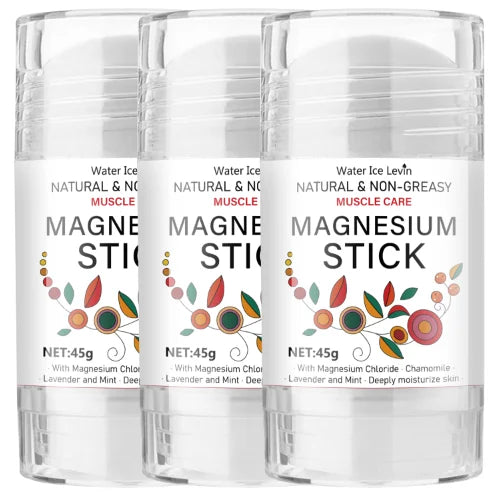 Natural & Non-Greasy Magnesium Stick for Muscle Care - Nourishing, Moisturizing & Protective Mineral Formula. Oasis Select WHITE 45g