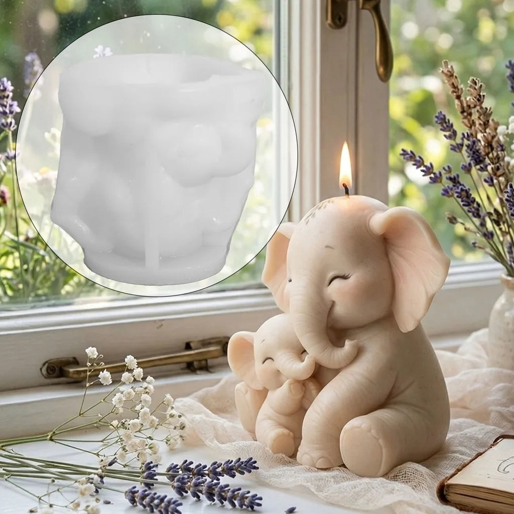 Aromatherapy Candle Mold Easy To Demold Elephant Silicone Mold Resin Ornament Mold Flexible For Commercial Craft Production Diy Oasis Select