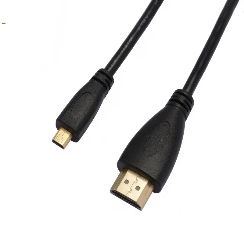 Micro HDMI-Compatible to HDMI Cable HDMI-compatible To Micro Audio Video Cable V1.4 1080p 1440p for HDTV PS3 XBOX 3D DVD cable Oasis Select