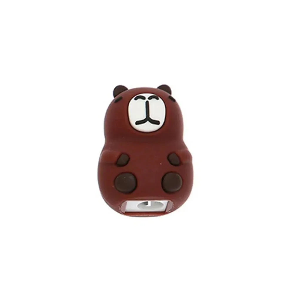 Cute Capybara Pencil Sharpener Single Hole Anime Capybara Pencil Cutter Cartoon Kawaii Pencil Cutting Tools School Supplies Oasis Select Style D