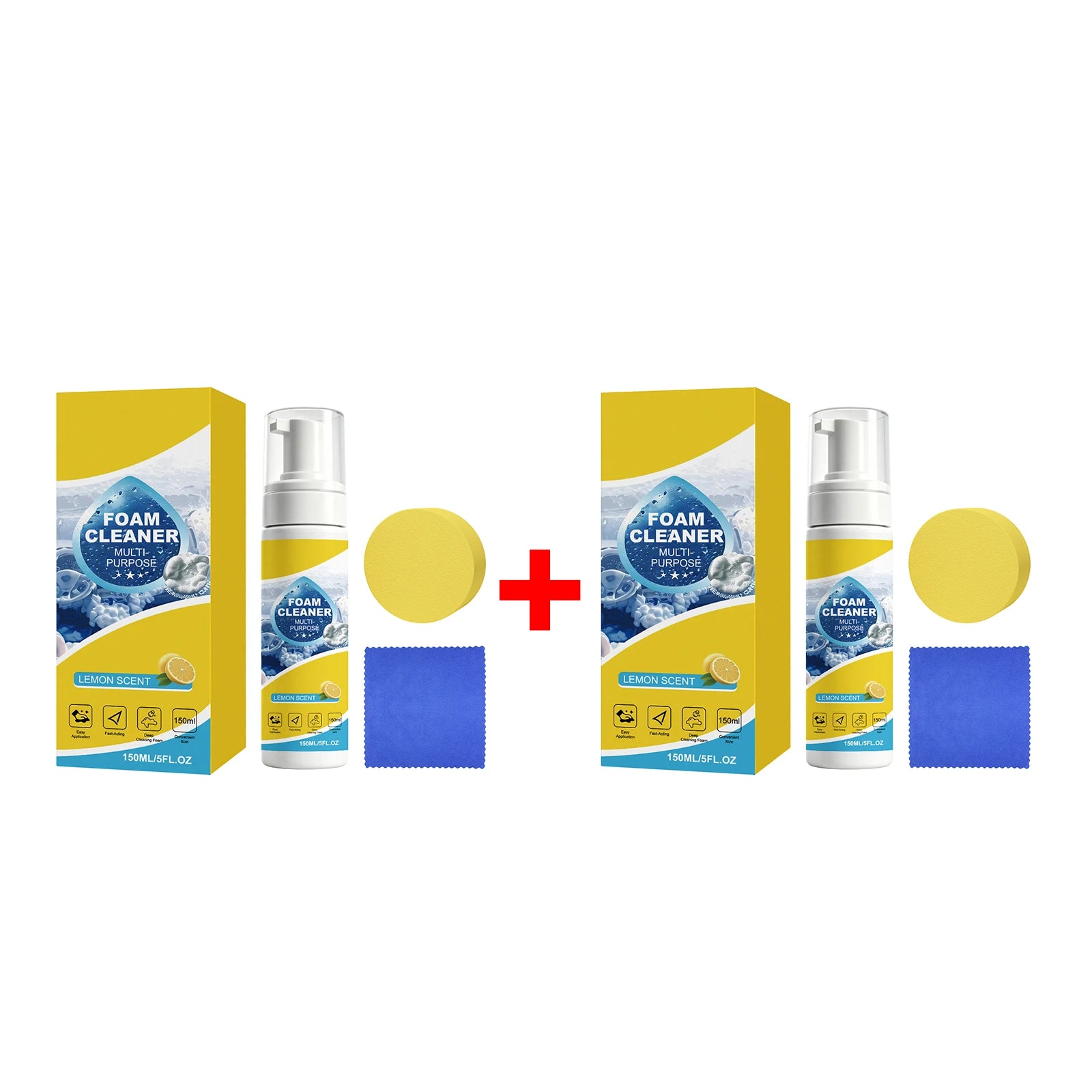 Multi Purpose Foam Cleaner Set for Stubborn Grease Stains Grime Car Interior Restores Shine Protect Leather Car Seat Maintenance Oasis Select 2pcs