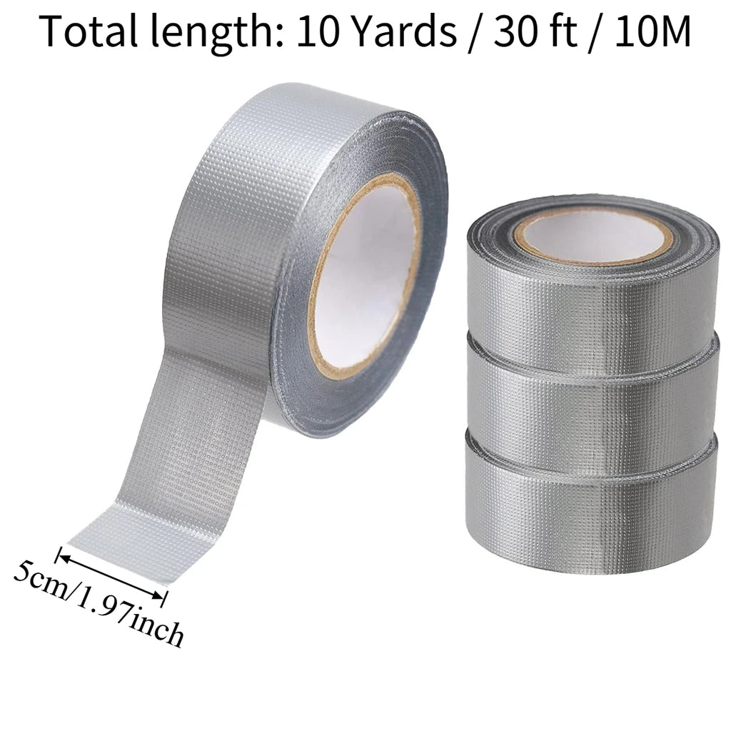 2/4 Rolls Mini Hvac Tape 10 Yards Pocket-Size Heavy-Duty Tape Hand-Tearable for Window Screen Repair Tape Travel Quick Repairs Oasis Select