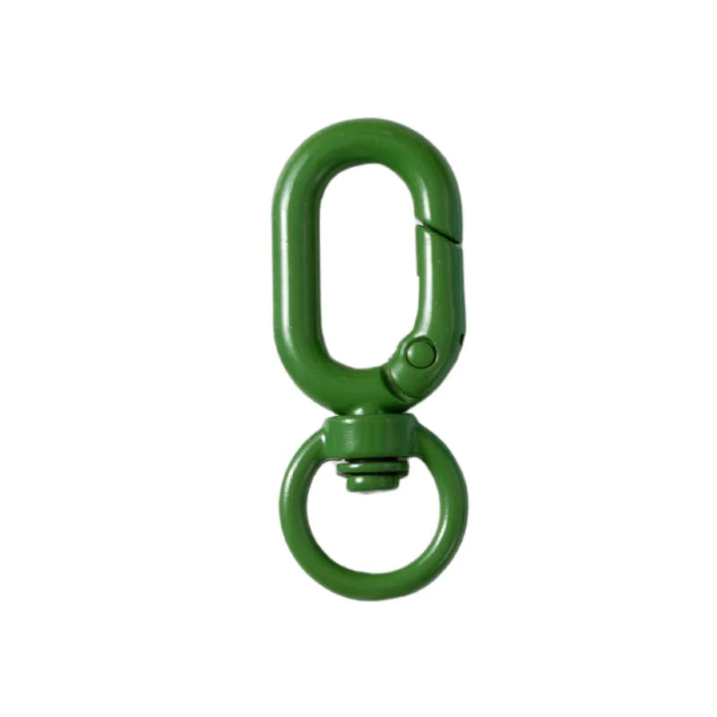 5pcs Colorful Metal Lobster Claw Clasps Swivel Lanyards Trigger Strap with Key Ring DIY Accessories for Bag Key Chains Connector Oasis Select Dark Green