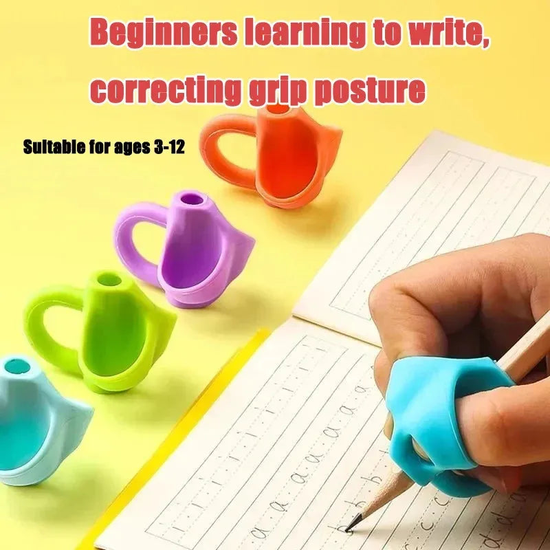 5/30pcs Kids Pen Grip Posture Corrector Silicone Pencil Holder For Children Ergonomic Writing Aid Tool For Handwriting Practice Oasis Select