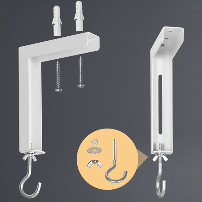 Universal Adjustable Projector Screen Mounting Hook Projection Screen Wall Hanging L-Bracket Movie Screen Curtain Mount Hook Kit Oasis Select