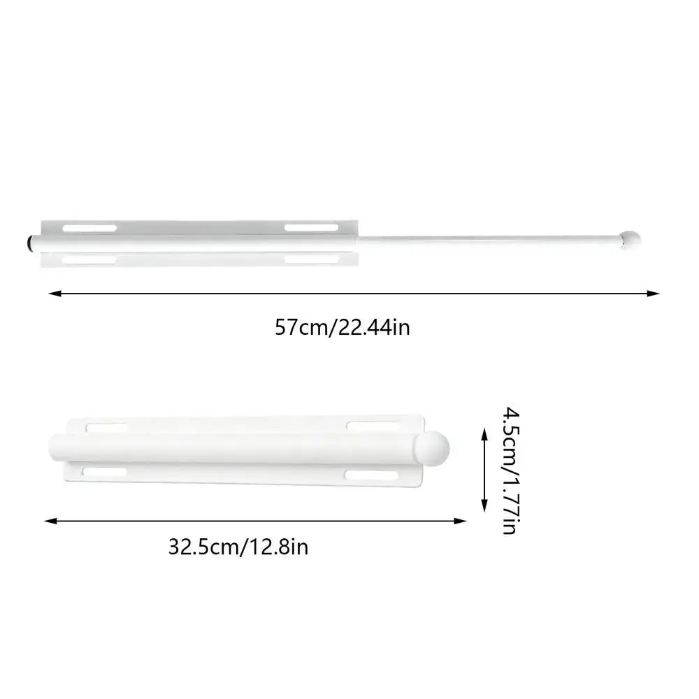 Valet Rod for Closet Retractable Wardrobe Storage Hook Shirt Organizer Slide Out Valet Rod for Women Men Pants Hats Scarves Bags Oasis Select White