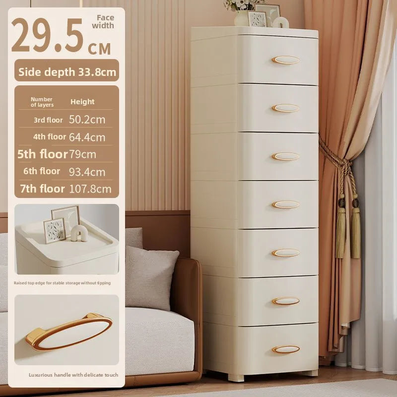 Thickened storage cabinet, drawer type household storage, plastic children's locker, wardrobe finishing box, chest of drawers Oasis Select 6th floor