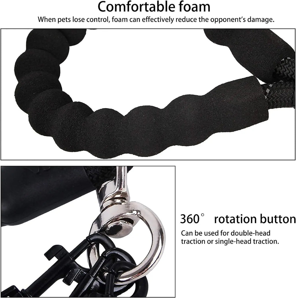 4-Dog Tangle-Free Leash – Detachable Independent Lines with Comfort Grip, Heavy-Duty Nylon for Multi-Dog Walks Oasis Select
