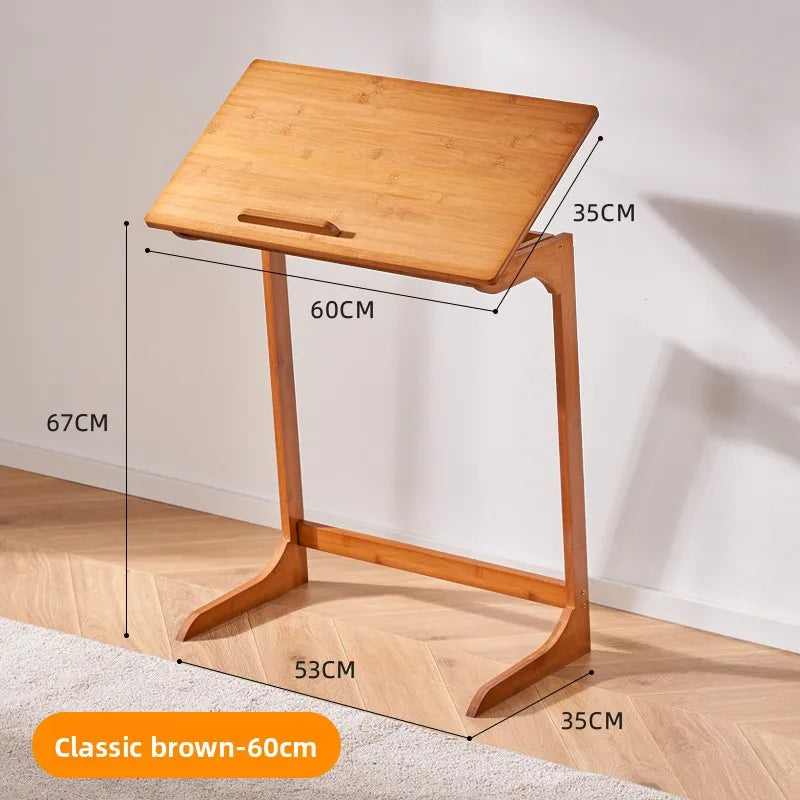 Side table small coffee table bedroom bedside table sofa side table small apartment lazy square tea table Japanese corner table Oasis Select Classic brown 60