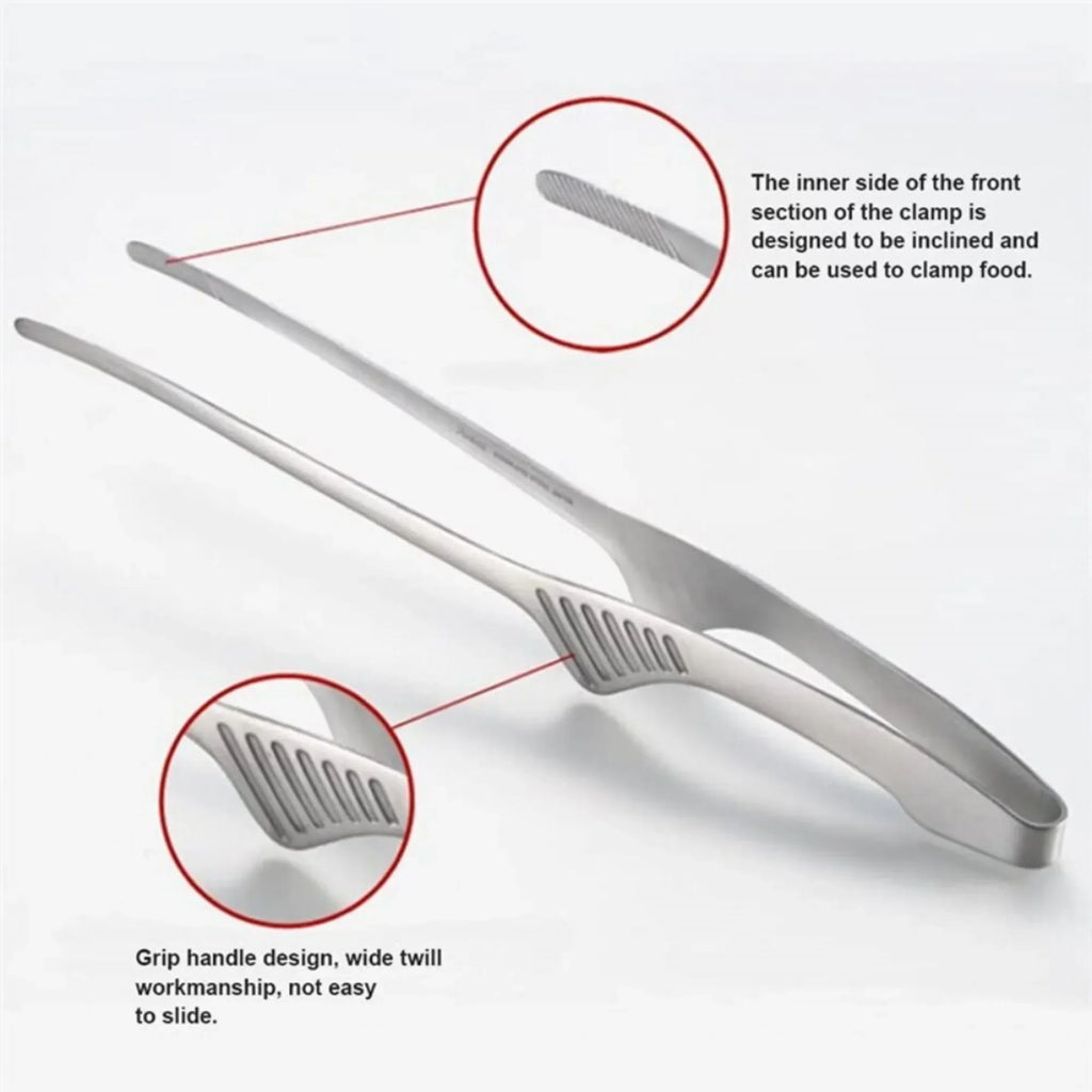 304 Stainless Steel Food Tongs – Long Handle BBQ & Kitchen Kitchen Tongs Oasis Select