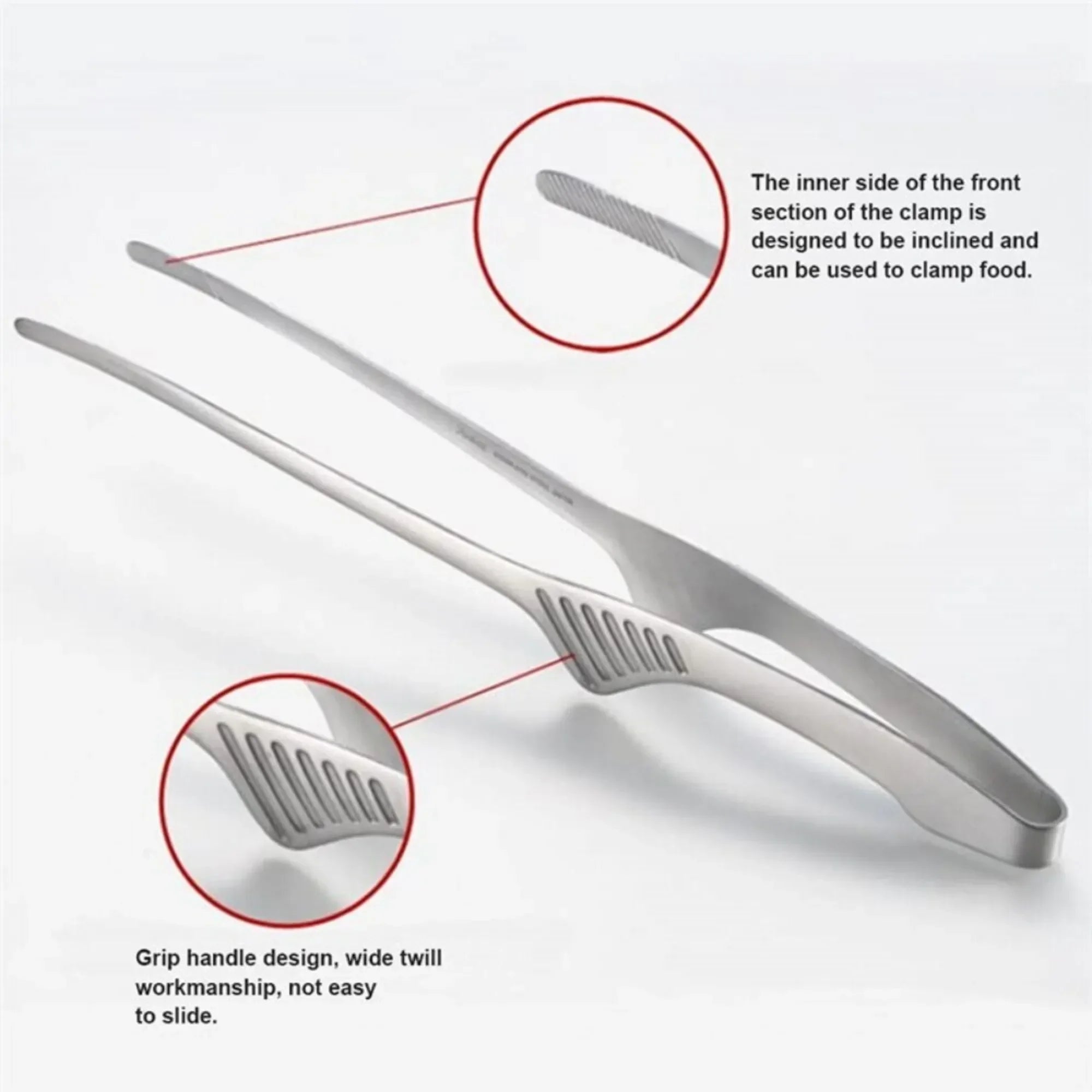 304 Stainless Steel Food Tongs – Long Handle BBQ & Kitchen Kitchen Tongs Oasis Select