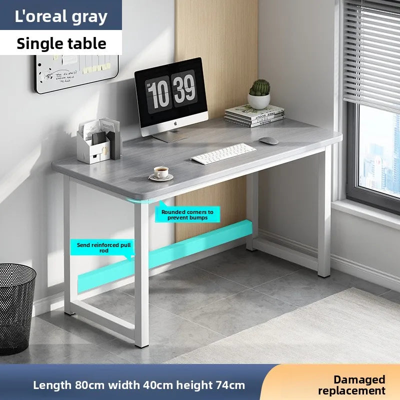 Computer desk Desktop study desk Long workbench E-sports table and chair desk Oasis Select Grey-80cm