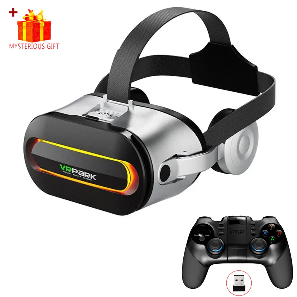 VRPARK J60 3D VR Headset Bluetooth 5.0 – 110° FOV & Headphones