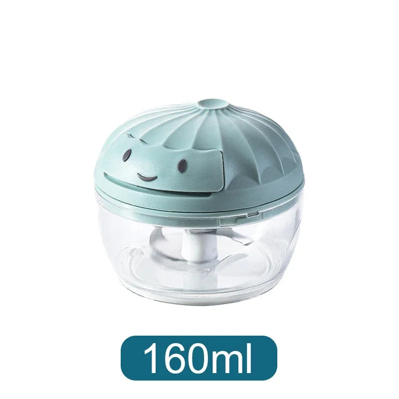 Manual Garlic Chopper 500/900ML Garlic Press Food Vegetables Cutter Meat Grinders Kitchen Gadgets Hand Mincer Garlic Masher Oasis Select Blue 160ml
